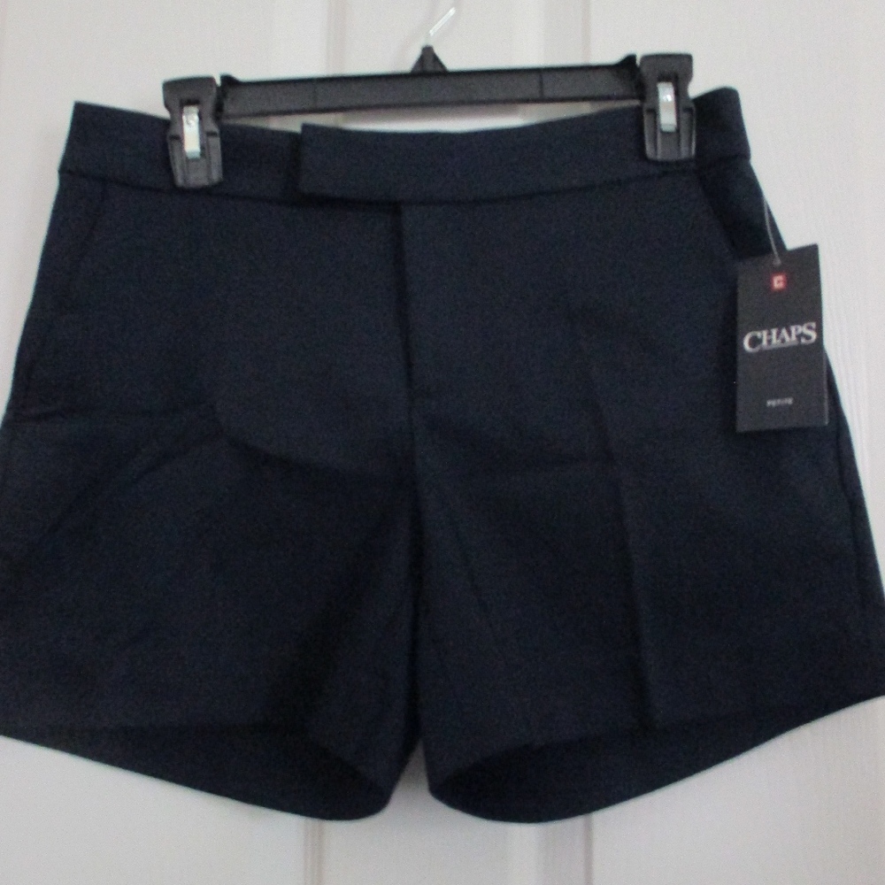 NWT - CHAPS Navy blue shorts - sz 4P - $54.00
